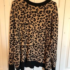 Oversized cheetah sweater